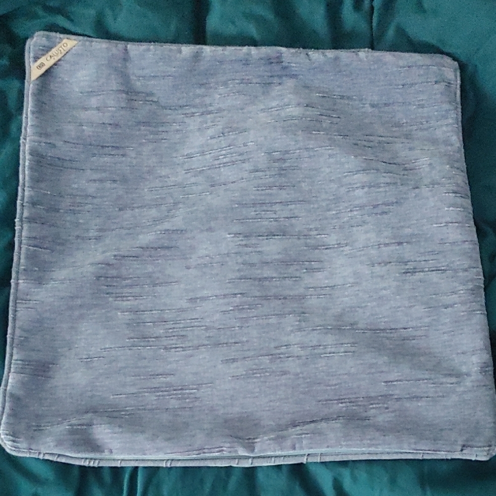 Velvet Pillow Cover. Callisto Blue Accent 24"x24"